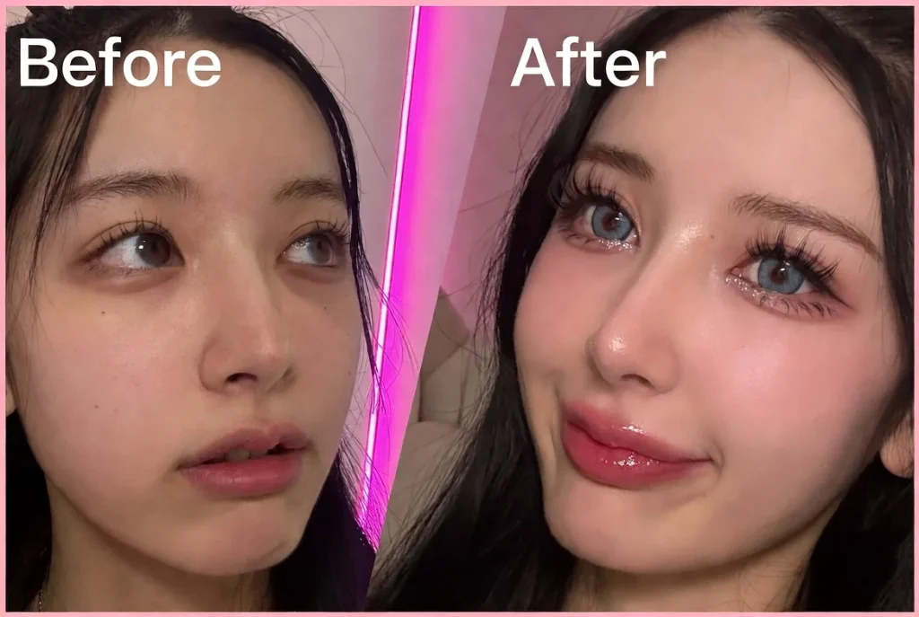 ギャル玲羽 TikTokで変身ビフォーアフター メイクとヘアチェンジを披露